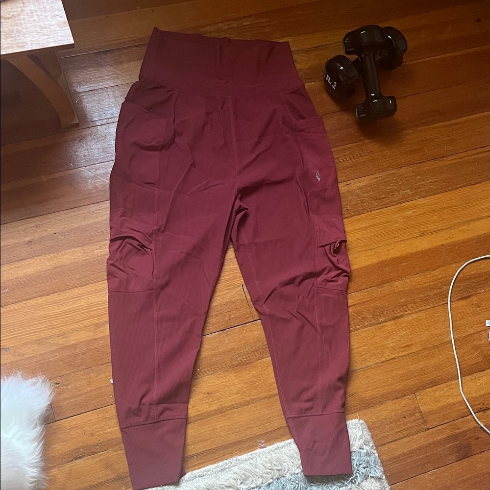 Free People Take A Hike Harem Pants in Burgundy